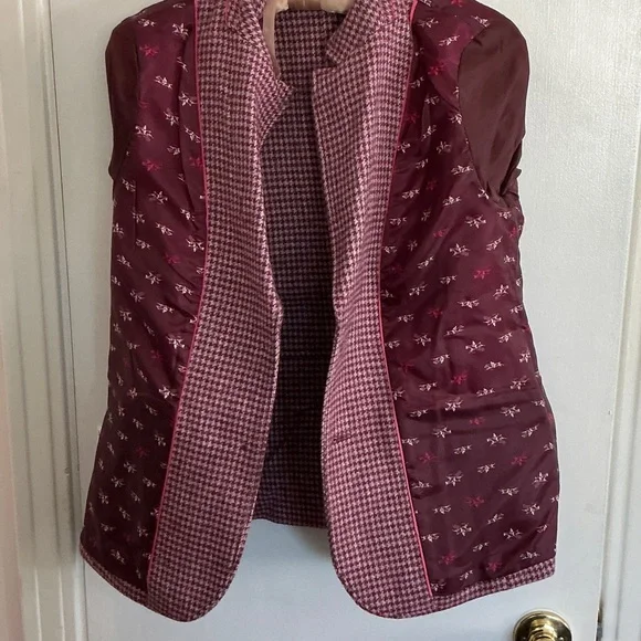 Talbots Wool Blend Women's Blazer in Pink Houndstooth sz 6 - Picture 14 of 14